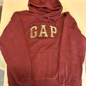 GAP Men's Burgundy Hoodie